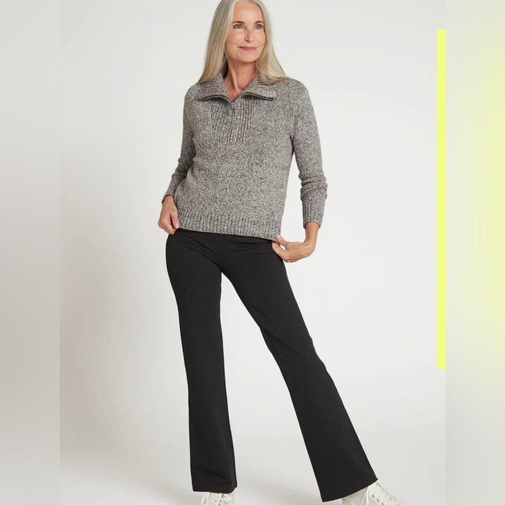 Beta brand boot cut classic dress pant yoga pant in 2x petite black.